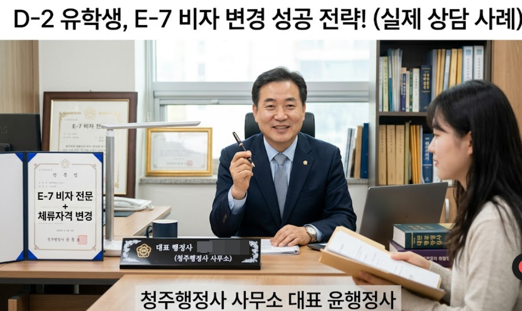 D-2 유학생, E-7비자 변경